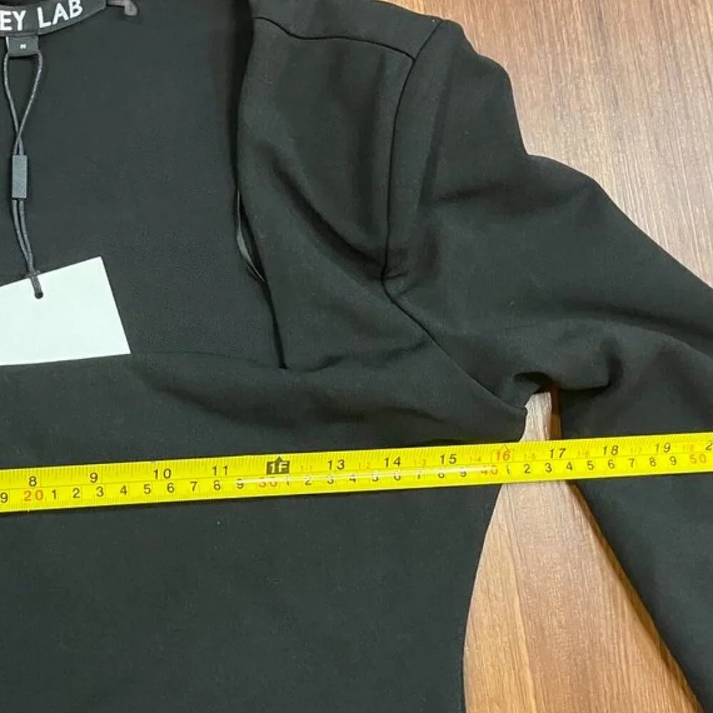 Grey Lab Square Neck Shoulder Pad Bodysuit Size M | MSRP $80 | Color: Black - Picture 4 of 8